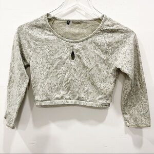 Gymshark Green Elbow Length Sleeve Crop Top